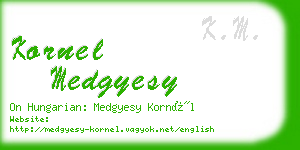 kornel medgyesy business card